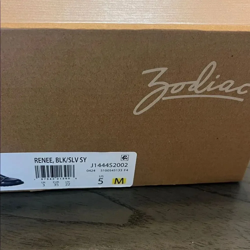 Zodiac Shimmering Black Loafers